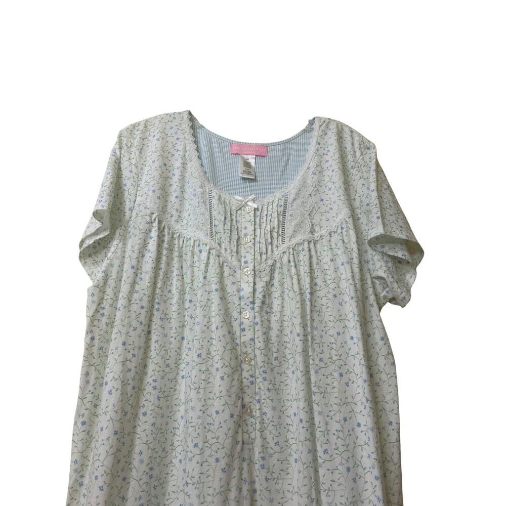 Rebecca Malone Intimates full length cap sleeve nightgown NWT size Large - Picture 2 of 9